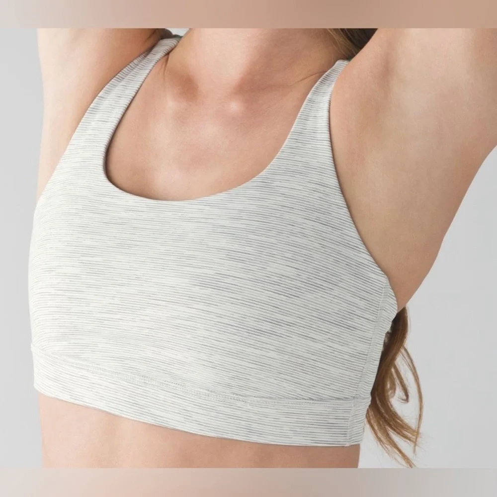 Lululemon Energy‎ Bra Sz 6 Wee Are From Space Nimbus Battleship/Citra Lime - Picture 3 of 10